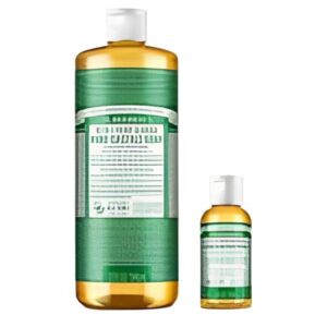 Dr. Bronner's Pure-Castile Liquid Soap – Almond Bundle. 32 oz. Bottle and 2 oz. Travel Bottle