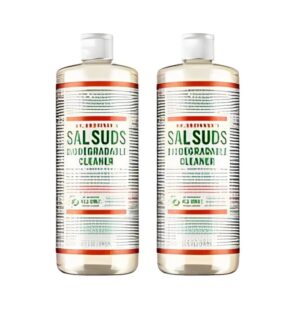 Dr. Bronner's - Sal Suds Biodegradable Cleaner (32 Ounce, 2-Pack) - All-Purpose Cleaner, Pine Cleaner for Floors, Laundry and Dishes, Concentrated, Cuts Grease and Dirt, Powerful Cleaner, Gentle
