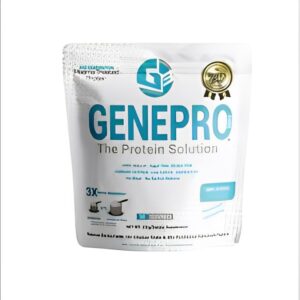 Genepro Unflavored Protein Powder - New Formula - Lactose-Free, Gluten-Free, & Non-GMO Whey Isolate Supplement Shake (3rd Generation, 30 Servings)