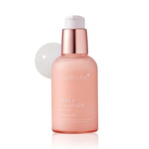Medicube Triple Collagen Serum 1.85 fl.oz - Nourish dull skin with Triple Collagen Complex - A lightweight serum with Niacinamide and Hyaluronic Acid - Korean Skincare