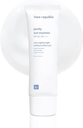Face Republic Purity Sun Essence 50mL | SPF50+ PA++++ | Vegan Certified Water Resistant | Reef Safe | No White cast | Non-sticky | Cruelty-Free