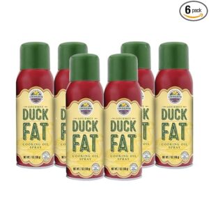 Cornhusker Kitchen's Duck Fat Cooking Oil Spray 7 oz - Case of 6 Cans - Made in the USA - Proudly Made in Nebraska