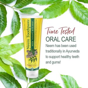TheraNeem Neem Therape Toothpaste, Mint | Supports Healthy Teeth, Gums & a Fresh Mouth | No Fluoride & Vegan | 4.23 oz | 2pk