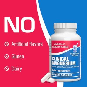 Triple Magnesium Complex 400 mg - 90 Vegan Capsules - Magnesium Chelate, Citrate, and Malate - Clinical Magnesium Supplement for Optimal Muscle, Nerve, and Bone Health