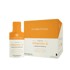 CYMBIOTIKA Vitamin C Individual Packets, Liposomal Delivery, Supplement for Immune Support, Collagen Boost, & Healthy Aging, Skin Hydration Packets, Citrus Vanilla Flavor, 30 Pack