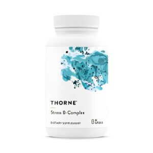 THORNE Stress B-Complex - Vitamins B2, B6, B12, and Folate in Highly-Absorbable and Active Forms - Extra Vitamin B5 for Adrenal Support, Stress Management and Immune Function - 60 Capsules