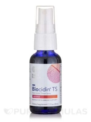 Biocidin TS Throat Spray - Daily Immune Support Spray to Promote Daily Wellness & Seasonal Support - Lavender Oil, Shiitake Mushroom, Milk Thistle, Garlic Herbal Throat Spray (1 oz)