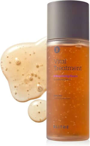 BLITHE Vital Treatment 8 Beans Essence - Korean Skin Care Elasticity & Skin Barrier, Adenosine Vitamin E - Fermented Olive & Argan Oil (5oz)