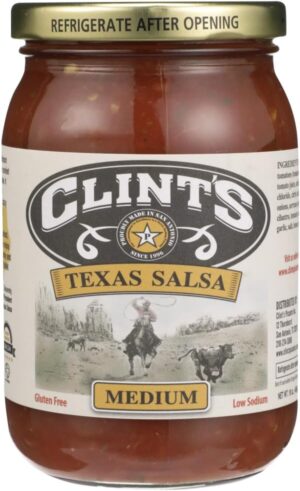 Clints Texas Medium Salsa 16.0 OZ (Pack of 3)