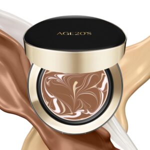 AGE20'S Signature Essence Pact SPF 50+ | Pack of 1 | 35N CAPPUCCINO | Cream Foundation, Dewy Finish, Natural Coverage | Korean Cushion Foundation